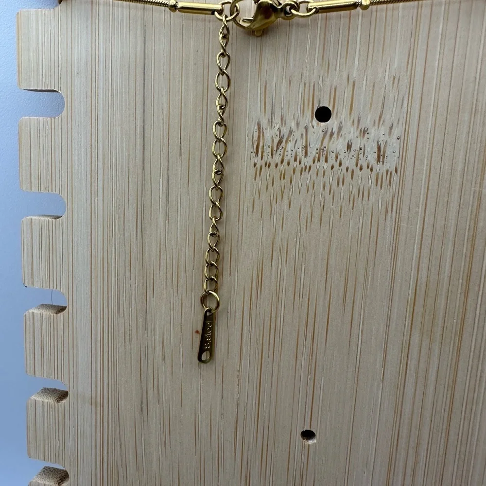 Blue Agate Triangle/Rectangle Pendant Necklace - Picture 4 of 8